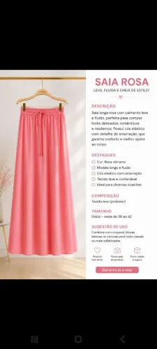 Saia Midi Moletom Rosa Com Cordão E Ajuste Na Cintura""Saia Rosa