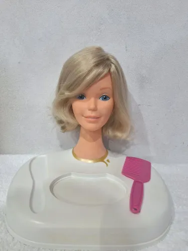 Busto Barbie anos 80 Estrela Face Hair vintage