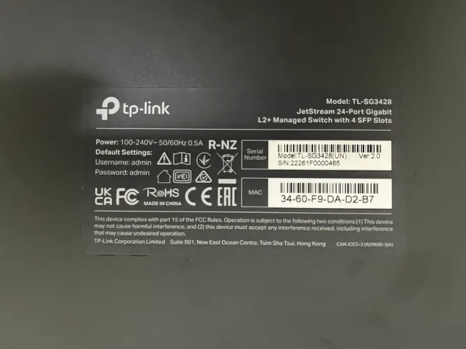 Switch 24 portas TP Link