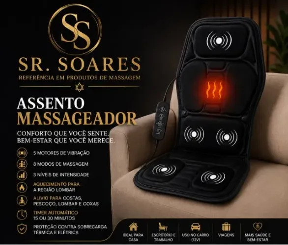 Assento Massageador Sr. Soares - Entrega grátis
