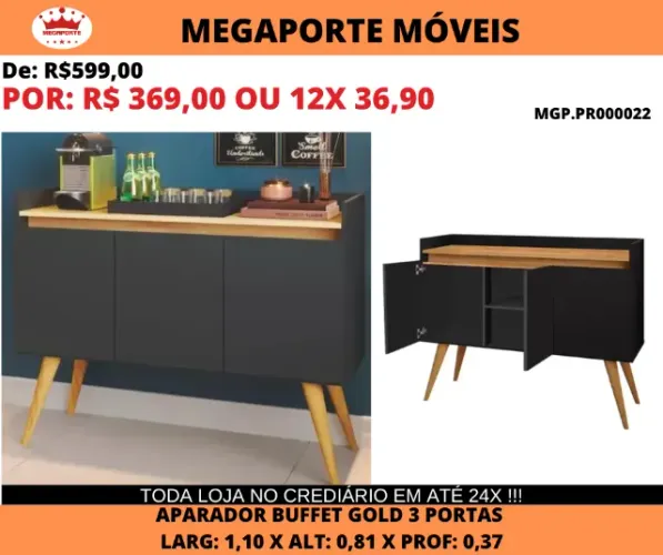Aparador Buffet 1,10 Gold