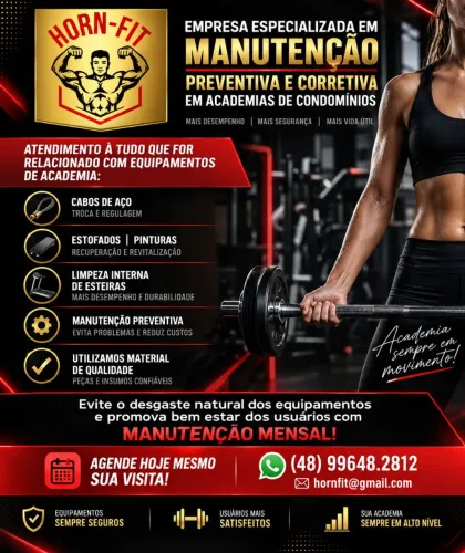 Concerto de equipamentos de academia