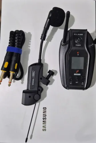 Microfone Arcano sem fio para Saxofone e recarregavel 