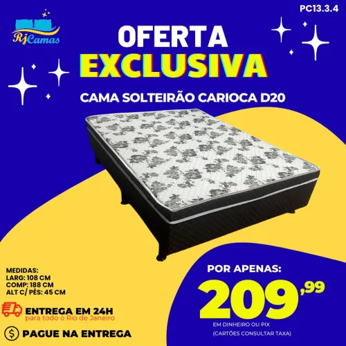 Cama box solteirão D20 / pague na entrega / receba em até 24h