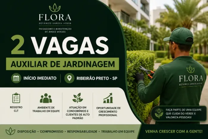 Auxiliar de jardinagem