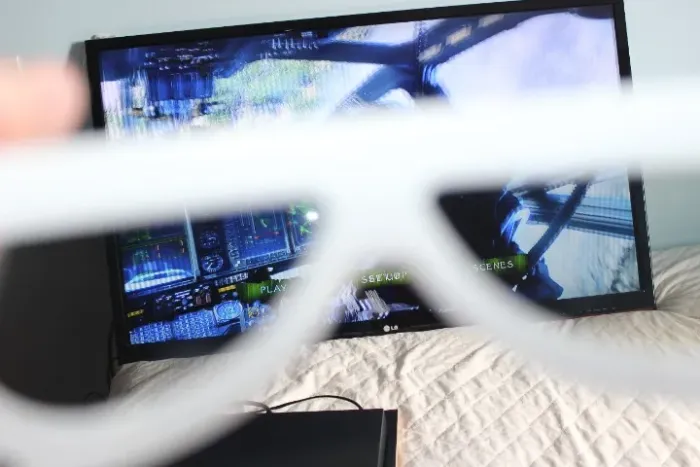 TV 3D LG 47 polegadas modelo 47LM4600 com dois óculos 3D