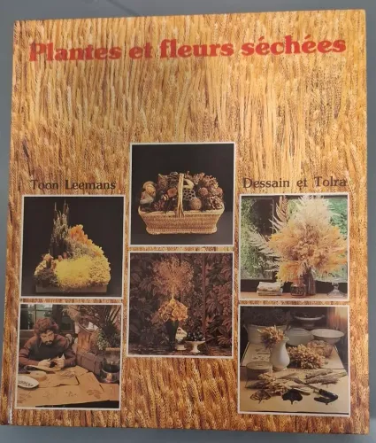 Livro francês sobre plantas e flores secas