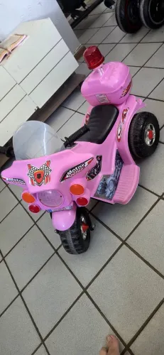 Moto elétrica infantil rosa