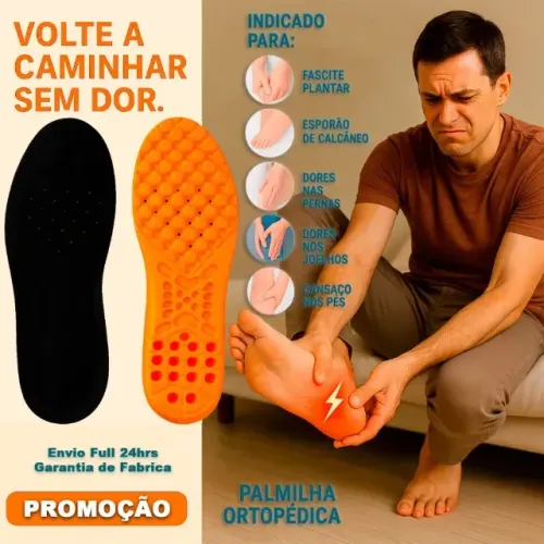 Palmilha Ortopédica em Gel Anatômica Tamanho 41 Confortável Te Deixa Mais Alto