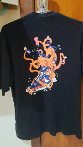 Camisa nike streetwear preta com estampa linda 100% algodão