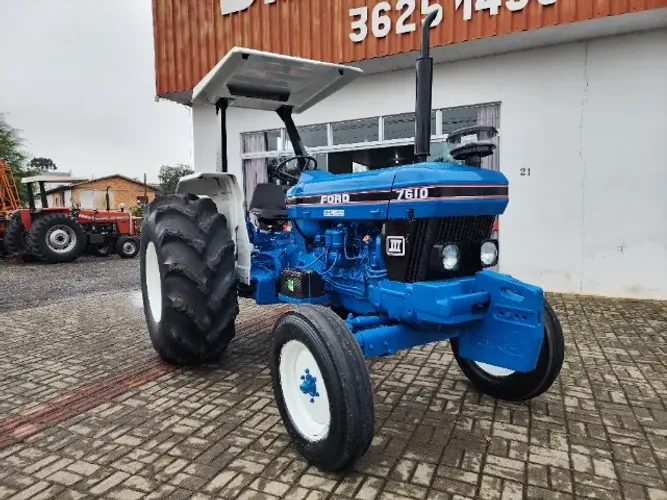 Trator Agrícola Ford 7610 4x2 (Simples), Ano 1988, Pintura Nova, Motor Novo