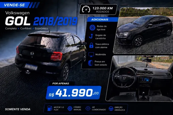 Volkswagen Gol Geração VII 1.0 12V Flex Mec. 4P 2019