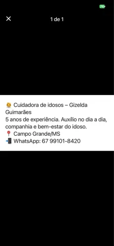 Cuidadora de idosos 