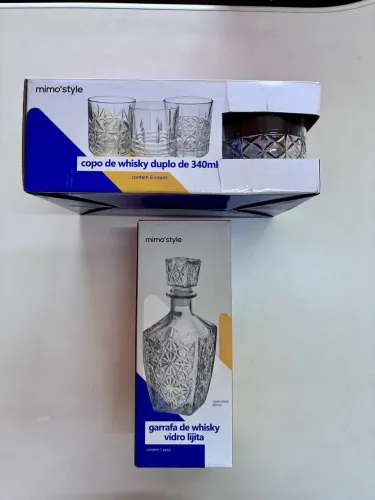 Conjunto Whisky Mimo Style Garrafa 800ml + 6 Copos 340ml (Novo/Caixa)