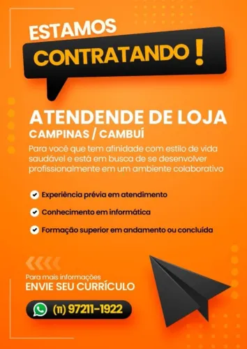 ATENDENTE de LOJA