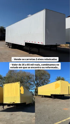 Carretas Baú 2 eixos rebaixadas