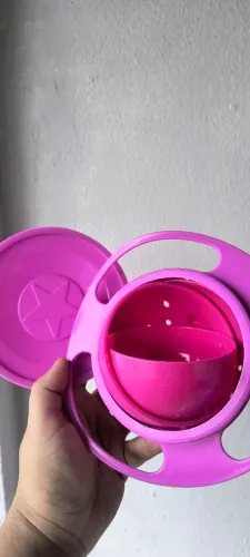 2 Pratos Pote 360 infantil rosa