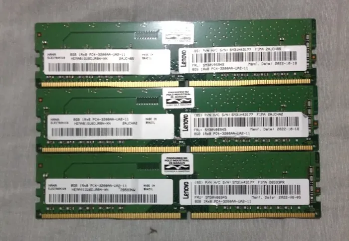 Memoria DDR4 8GB 1Rx8 - 3200AA-UA2-11 - LENOVO - Preço unitario