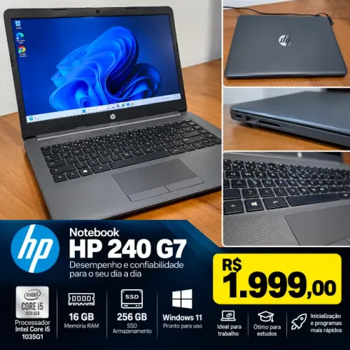 Notebook HP 240 i5 10º Geracao 16GB SSD 240GB
