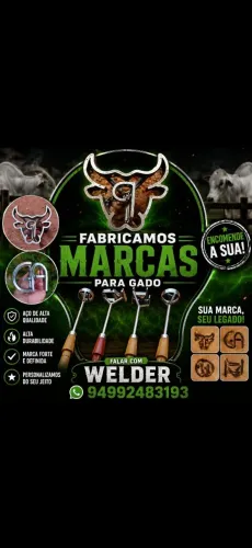 Marca para gado inox