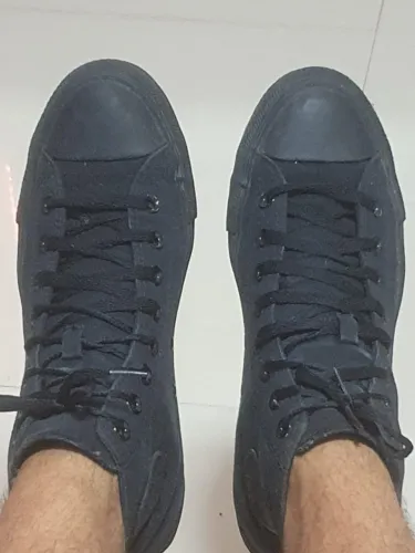 tênis all star cano alto preto 40