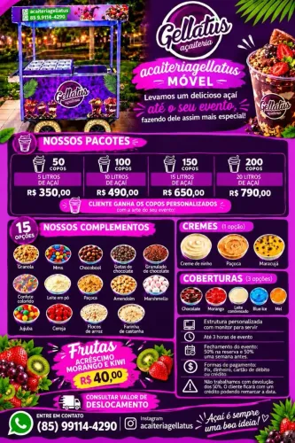 Carro/Carrinho de Açaí ? Eventos, Turismo, Festas e Outros.