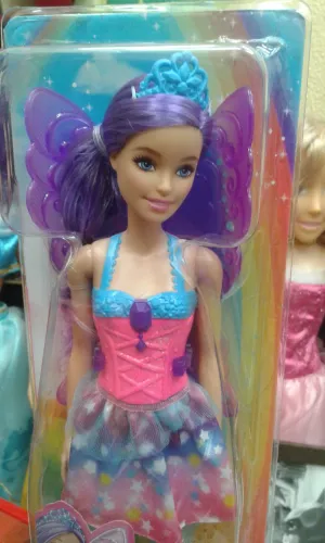 Boneca Barbie Fada Dreamtopia Cabelo Roxo Mattel Nova Lacrada