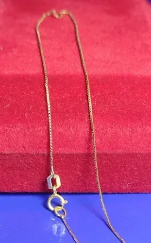 Pulseira Ouro 18 Kilates Delicada Masculino e Feminina Peso 1.07 Gramas 22 cm 0.5 mm