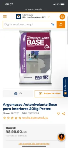 Metade do preço - 11 Sacos lacrados Base autonivelante interiores Protec 20kg