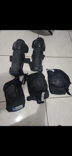 Kit proteção bike, moto, motocross, cotoveleira joelheira