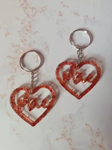 Kit 2 Chaveiros Mãe com Coração