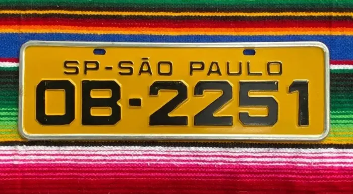 PLaca automotiva antiga pra eventos