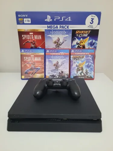 PlayStation 4 + 1 Controle + 3 jogos