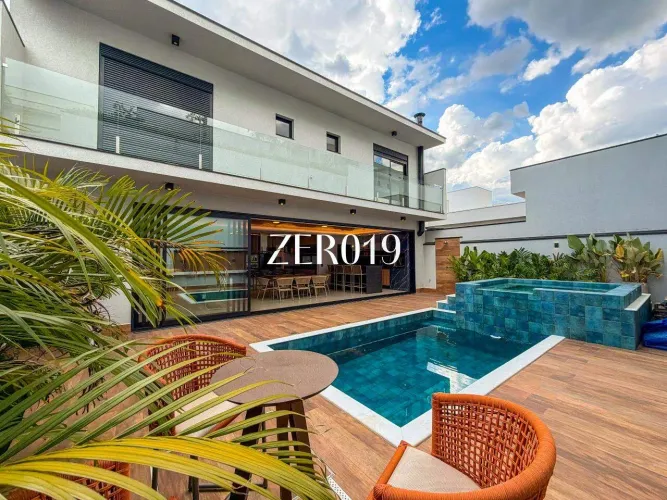 Casa em Condomínio Residencial em Indaiatuba (Vila Suiça) 4 suítes, 4 vagas e lazer compl