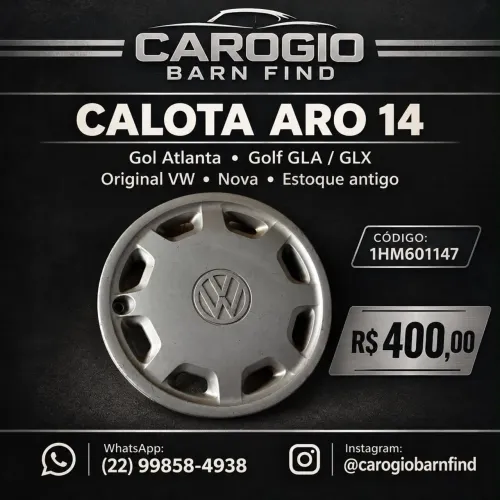 Calota Original Gol Atlanta Golf GLA/GLX Original Vw Nova Estoque Antigo