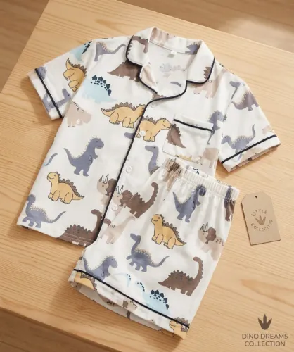 Pijama Infantil Dinossauro Confortável - Conjunto Menino Premium