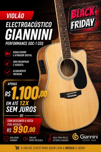 Violão Electroacústico Giannini Performance GDC-1 CEQ