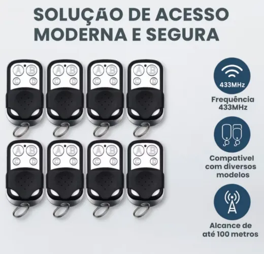 Controle Remoto Portão Eletrônico Compatível 433Mhz