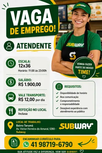 Vaga para atendimento 