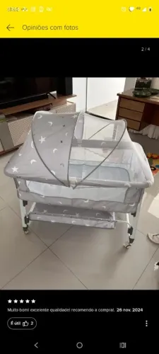 Berço portátil com mosquiteiro