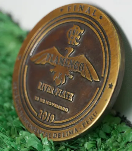 medalha moeda flamengo x river plate (final libertadores)