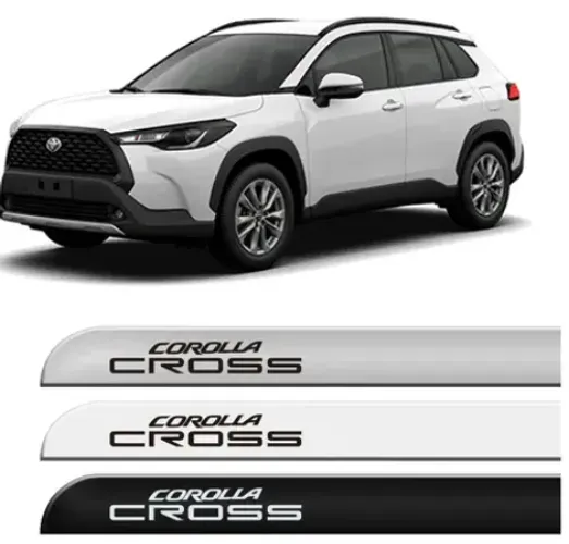 Friso Lateral Porta Toyota Corolla Cross Cor Branco