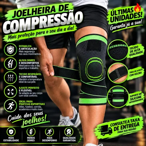 Joelheira de Compressão com Ajuste em Velcro ?