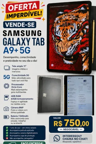 Samsung Galaxy Tab A9+ 5G ? R$ 750