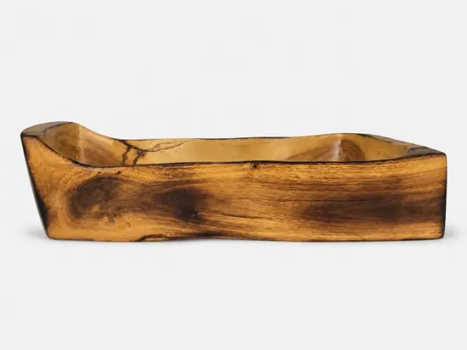 Peça Decorativa de Madeira Rústica para Mesa e Aparador