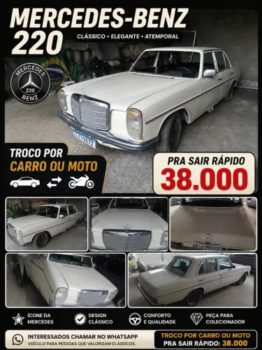 Mercedes-Benz 220-S Sedan 2.2 6V 4P Gasolina. 1970