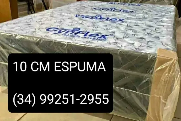 CAMA CASAL 10 CM ESPUMA NOVA