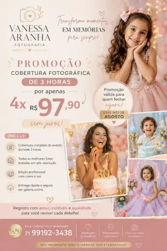 Cobertura fotográfica - Fotógrafa