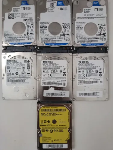 7 hds 1tb notebook 100% saudável