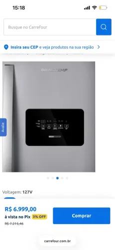 Geladeira Brastemp Frost Free Inverter - Inox | Novíssima